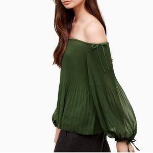 Wilfred Talence off shoulder blouse xs Sooke green